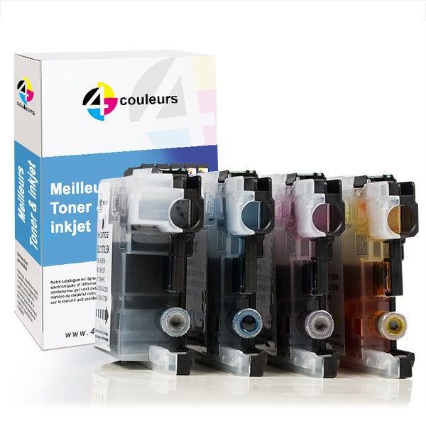 Offre: Marque compatible remplace Brother LC-123 noir + 3 couleurs
