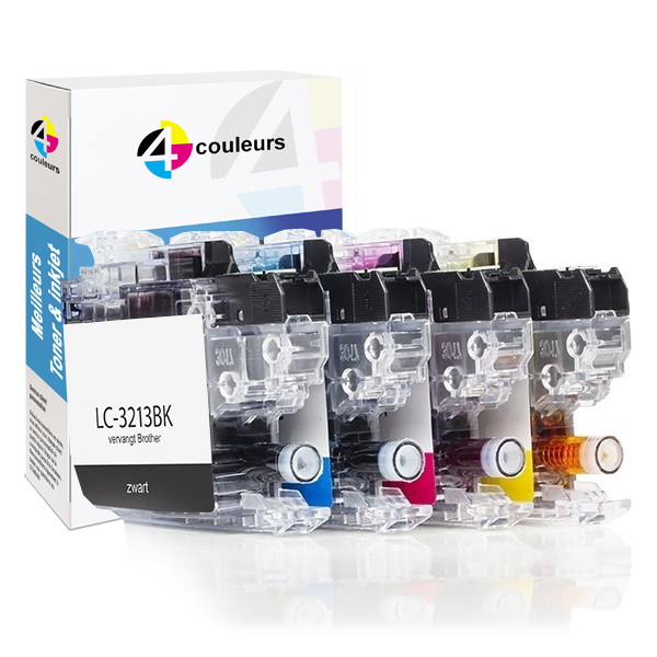 Offre: Marque compatible remplace Brother LC-3213 noir + 3 couleurs